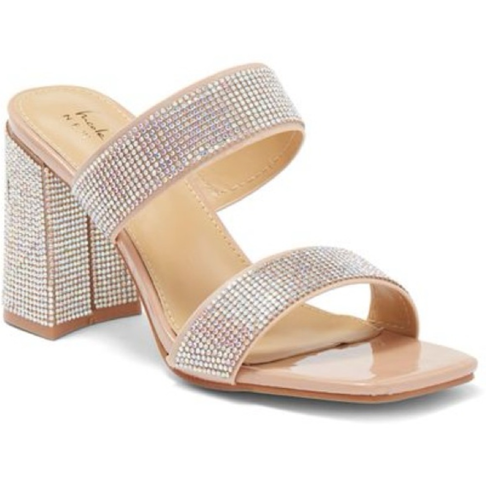 NinaWomen's Tan Rhinestone Sandals Size 8.5 NEW